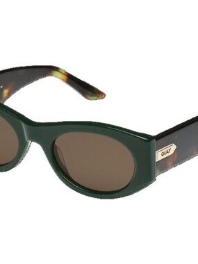 QUAY-SO WHAT Women's NO-NS-2263 Deep Green Frame/Brown Lenses Sunglasses